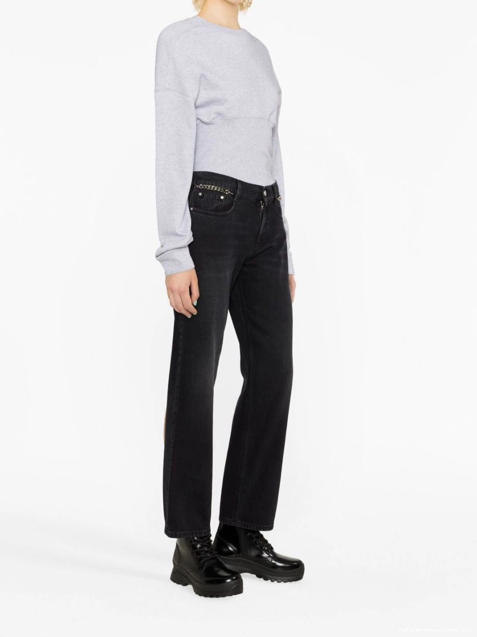 Cheap Stella chain-embellished McCartney slim-leg jeans Falabella Women 0728